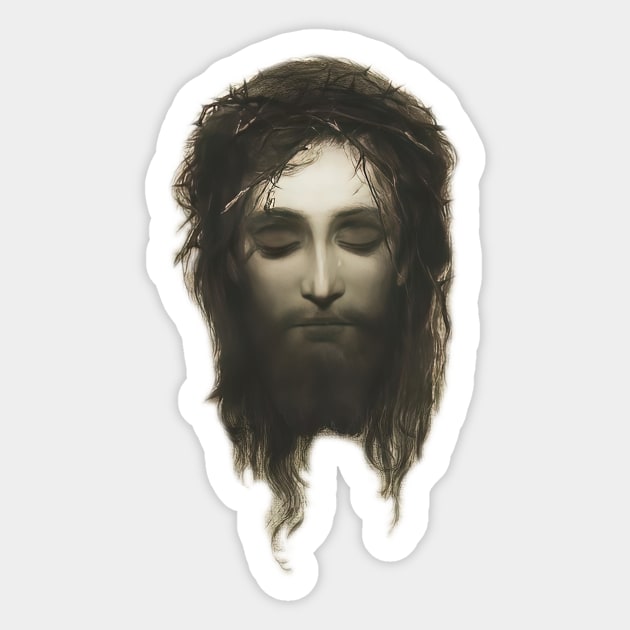 Veronica Veil Shroud Jesus Face Crown of Thorns Sticker by hispanicworld